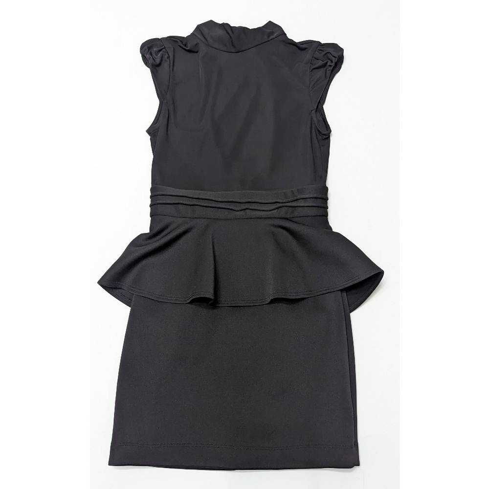 Forever 21 Twenty one Black Sleeveless Open Back  Peplum Dress Size S